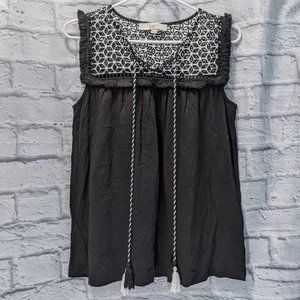 LOFT black & white casual top blouse